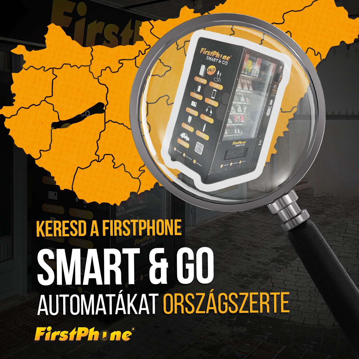Finde die FirstPhone Smart & Go Automaten in ganz Europa 😎📢