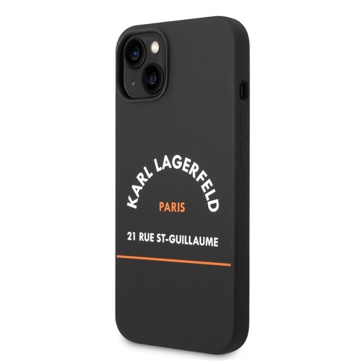 Apple iPhone 14 Plus Karl Lagerfeld Rue St Guillaume Hülle (Schwarz) – KLHCP14MSRSGHLK