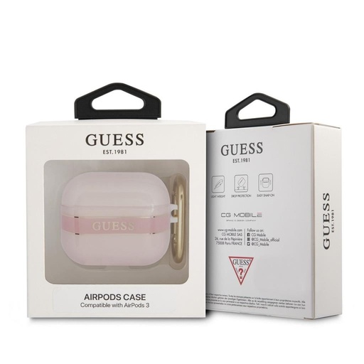 AirPods 3 Guess TPU Printed Stripe Hülle (Rosa) – GUA3HHTSP