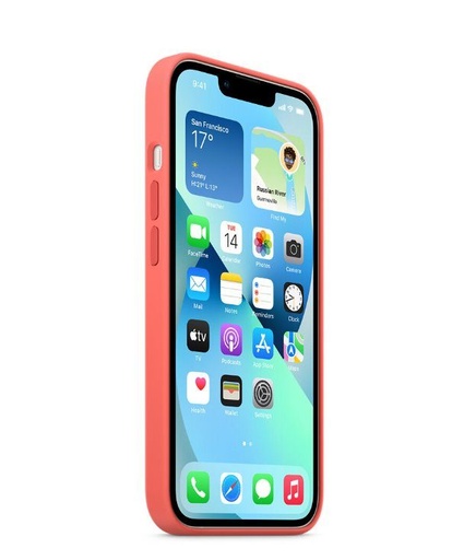 Apple iPhone 13 Silicone Magsafe Original- Backcover (Rosa)