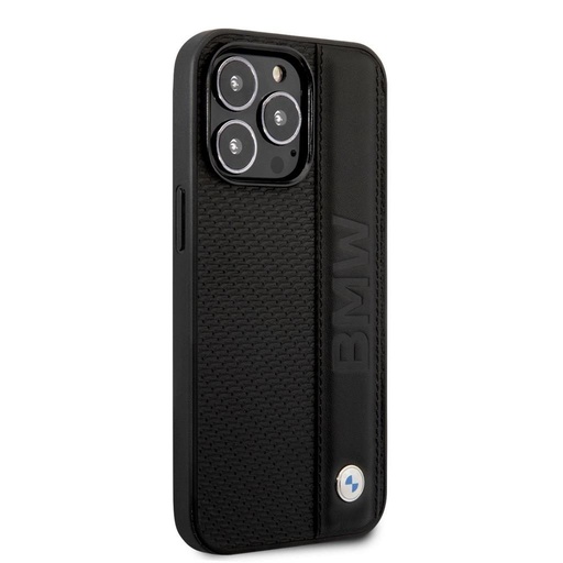 Apple iPhone 14 Pro Max BMW Signature Leather Hülle – Big Logo (Schwarz) - BMHCP14X22RDPK