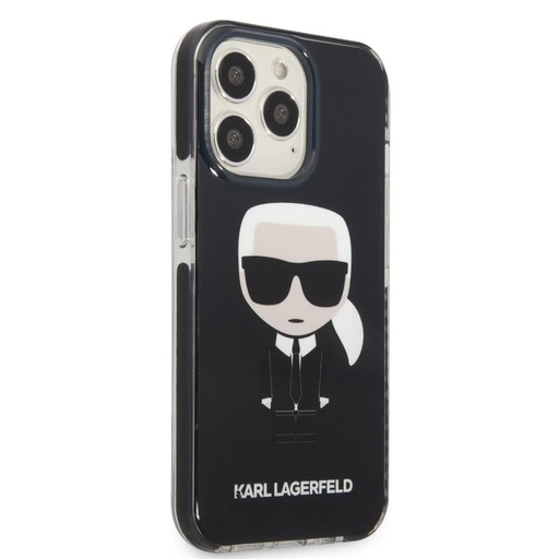 Apple iPhone 13 Pro Karl Lagerfeld TPE Full Body Ikonisch Hülle (Schwarz) – KLHCP13LTPEIKK