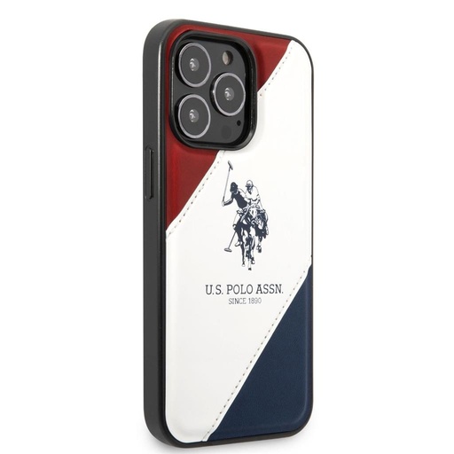 Apple iPhone 14 Pro U.S. Polo double horse Backcover (rot/weiß/blau) - USHCP14LPSO3