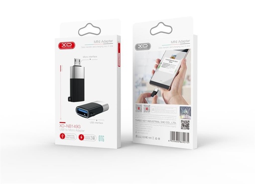 XO NB149-G USB 2.0–micro USB Adapter adapter (Schwarz)