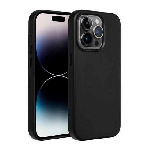 Apple iPhone 13 Pro Max Leather Mag magsafe Backcover (Schwarz)