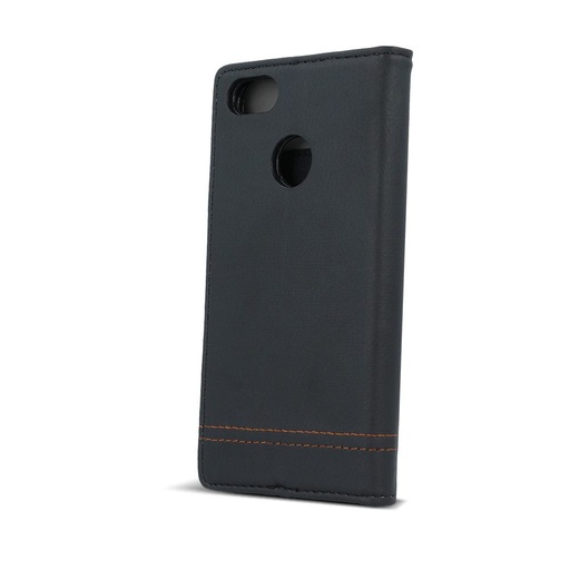 Apple iPhone 7/ 8/ SE 2020/ SE 2022 smart focus magnetisch Klapphülle, schwarz - braun mit Faden