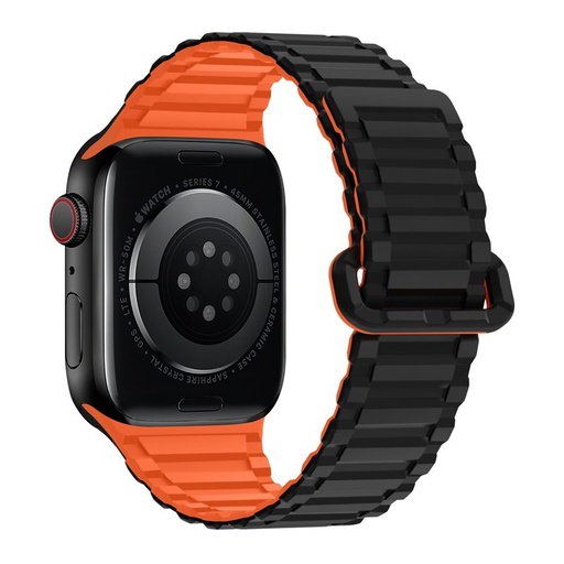 Apple Watch 38 / 40 / 41 mm Hoco WA06 flexibel magnetisch Silikon Riemen schwarz