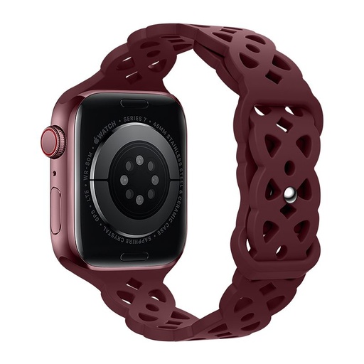 Apple Watch 42 / 44 / 45 / 49 mm Hoco WA09 rhombus flexibel Riemen rot
