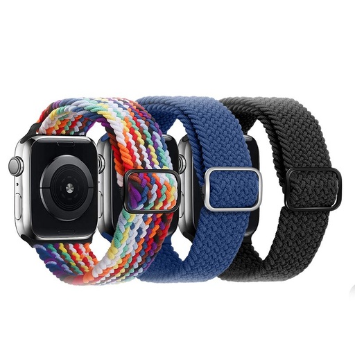 Apple Watch 42 / 44 / 45 / 49 mm Hoco WA05 Jane Eyre nylon Riemen Regenbogen