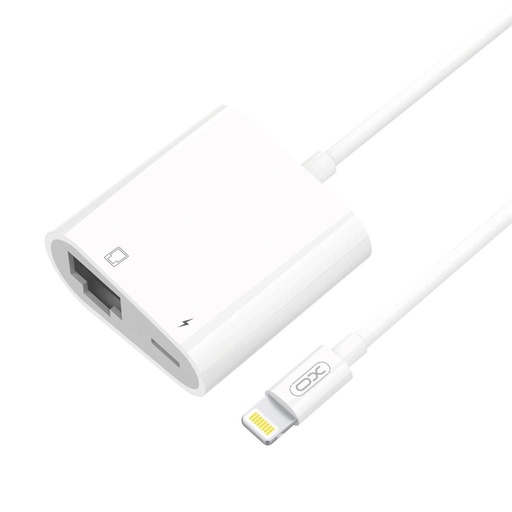XO GB009 Netz- adapter (Weiß) – Lightning–Ethernet Anschluss