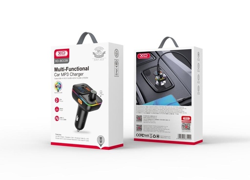 XO BCC09 FM transmitter (TF card slot +PD 25W Schnellladen) schwarz