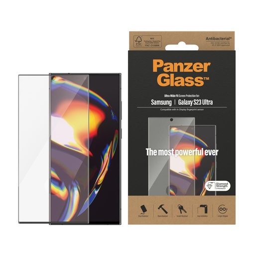 Samsung Galaxy S23 Ultra PanzerGlass ultra wide fit Premium Panzerglas transparent