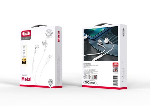 XO EP61 headset (lightning) grau