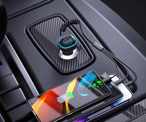 XO BCC07 FM transmitter, bluetooth, 3az1-be mit Ladekabel schwarz