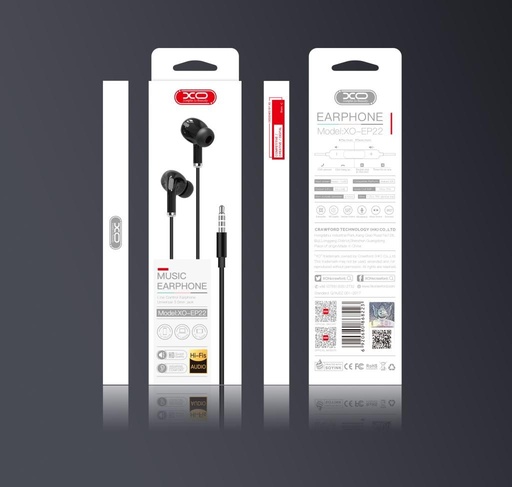XO EP22 headset (jack 3,5mm) schwarz