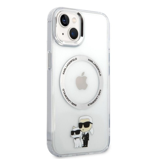 Apple iPhone 14 Plus Karl Lagerfeld MagSafe Compatible IML Karl and Choupette NFT Hülle (Transparent) – KLHMP14MHNKCIT
