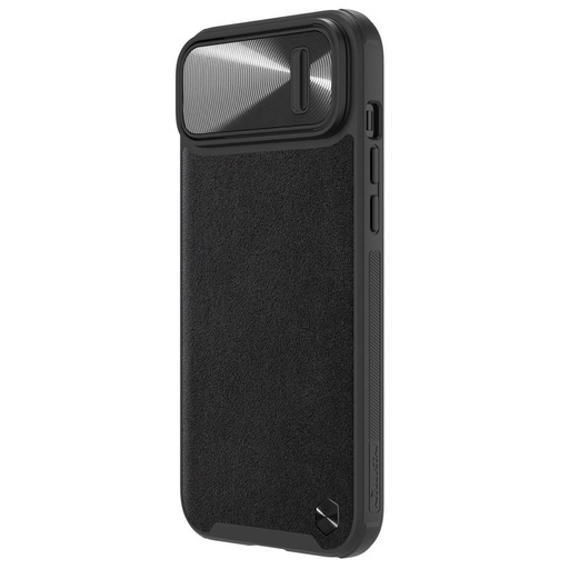 Apple iPhone 14 Nillkin CamShield Leather S MagSafe Backcover (Schwarz)