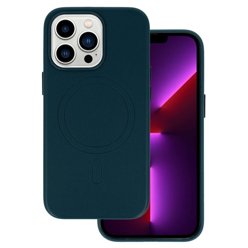 Apple iPhone 13 Pro magsafe leather Backcover (Blau)