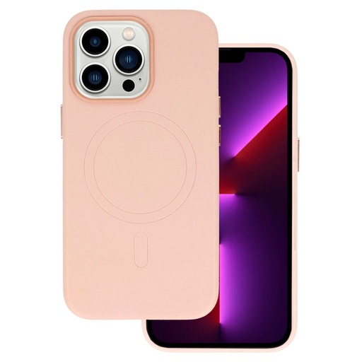 Apple iPhone 14 Pro magsafe leather Backcover (Hell Rosa)