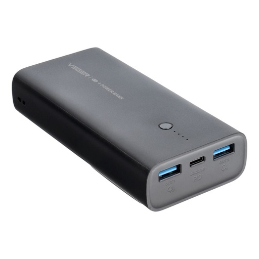 VEGER ACE100 power bank und Wand- Ladegerät egybe - 10000mAH - led Ladeanzeige, pd 20w Lade- Leistung schwarz