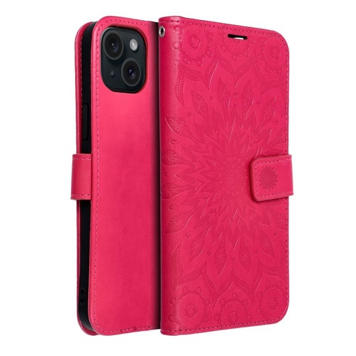 Apple iPhone 15 Plus Forcell MEZZO aufklappbar Hülle (Magenta)