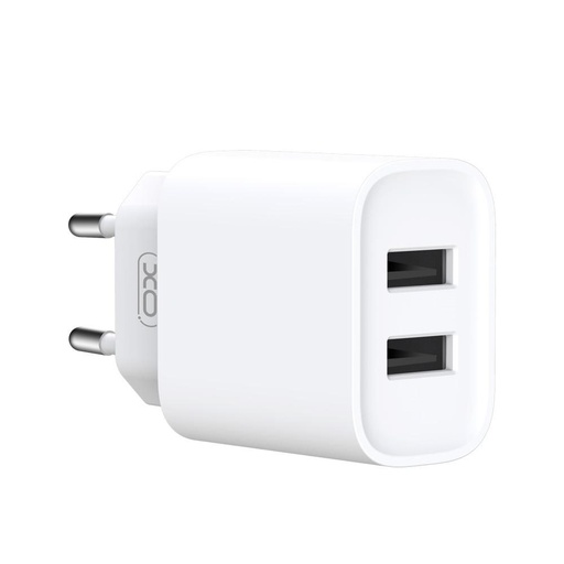 XO CE02C doppelt USB Ladegerät (Weiß) – USB-A Anschlüsse