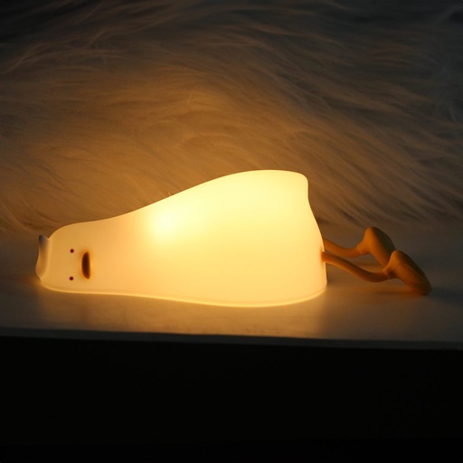 Foverver Lazy Duck FNL-01 meleg weiß leuchtend LED Nacht- Lampe, integriert mit Akku weiß