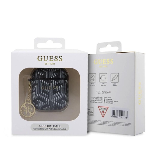 Guess PU G Cube Charm Hülle AirPods 1/2 (Schwarz) - GUA2PGCE4CK