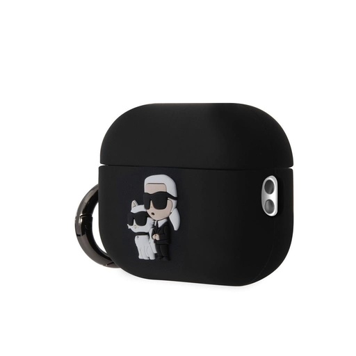 Karl Lagerfeld 3D Logo NFT Karl and Choupette Silicone Hülle AirPods Pro 2 (Schwarz) - KLAP2RUNKC