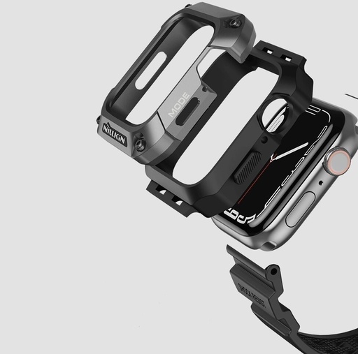 Apple Watch 7 45mm / Watch 8 45mm Hoco WS6 Shadow series Hülle (Schwarz)