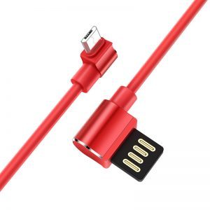 Hoco U37 1.2M L förmig microUSB Kabel (L förmig), rot