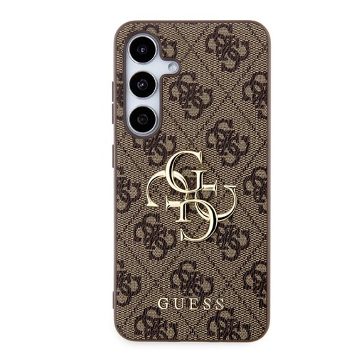 Samsung Galaxy S24+ Guess PU 4G Metal Logo Hülle (Braun) - GUHCS24M4GMGBR