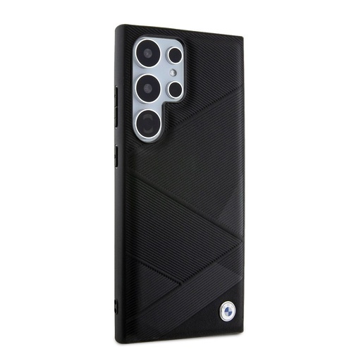 Samsung Galaxy S24 Ultra BMW Signature Leather Hülle – Metal Logo (Schwarz) - BMHCS24L23RCGPK
