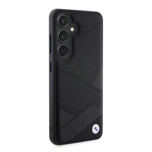 Samsung Galaxy S24 BMW Signature Leather Hülle – Metal Logo (Schwarz) - BMHCS24S23RCGPK