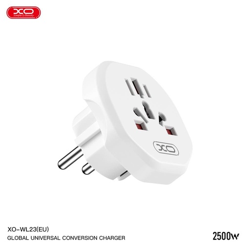 XO WL23 universell Buchse adapter (Weiß) – EU aus Standard mehrere international für Anschluss