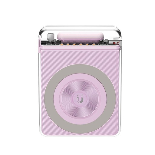 XO PR226 power bank 10000 mAh (Lila) – magnetisch, transparent Ausführung, Lichtband