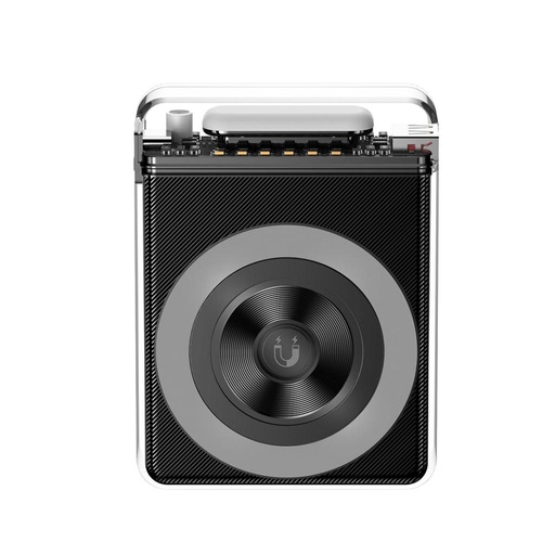 XO PR226 power bank 10000 mAh (Schwarz) – magnetisch, transparent Ausführung, Lichtband