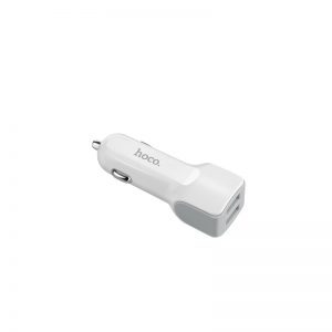 Hoco Z23 Auto- Ladegerät (2 USB port, microUSB Kabel), 5V 2,4A, weiß
