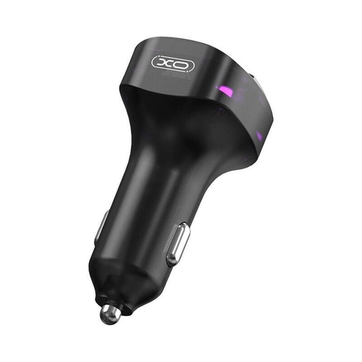 XO BCC12 Auto- Ladegerät und FM transmitter 1xUSB-A und 1xUSB-C mit Anschluss 3.1A Leistung schwarz