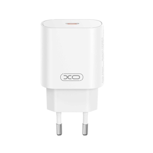 XO CE25 PD 25W Schnellladegerät (Weiß) – USB-C Anschluss, Type-C mit Kabel