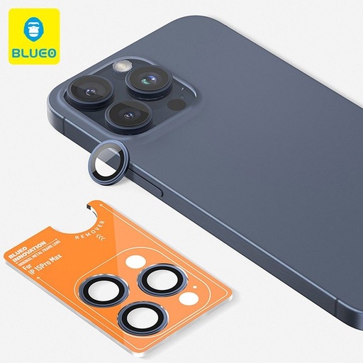 Apple iPhone 15 Pro BLUEO metal frame kamera Schutz blau