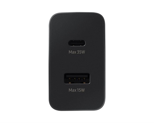 Samsung doppelt portos USB-C / USB-A Netz- Ladegerät 35W (Schwarz) – ECO Verpackung