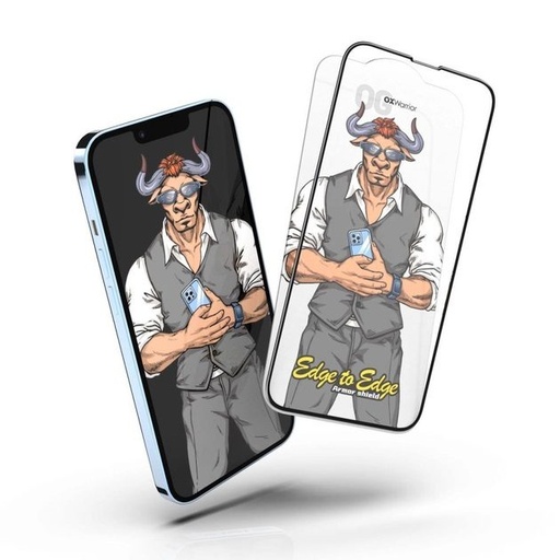 Apple iPhone 7 / iPhone 8 / iPhone SE 2020 / iPhone SE 2022 OX Warrior Mr. Gentleman big arc strapazierfähig Panzerglas Transparent Feket