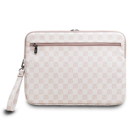 DKNY PU Leather Checkered Pattern and Stripe Laptop Hülle 13" - 14" (Rosa - DKCS14PVSHLP)