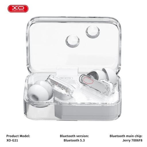XO G21 kabellos Kopfhörer (Transparent)