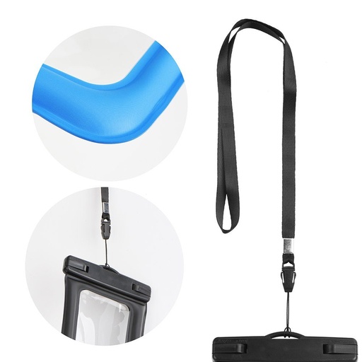 Universell Größe 70x160mm AIRBAG Kunststoff mit Verschluss wasserdicht Hülle (Blau)
