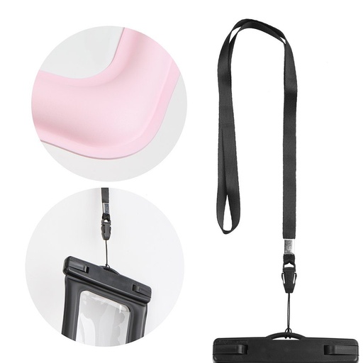 Universell Größe 70x160mm AIRBAG Kunststoff mit Verschluss wasserdicht Hülle (Rosa)