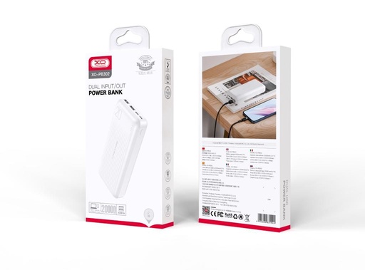 XO PB302 power bank 20000 mAh (Weiß) – digital Display