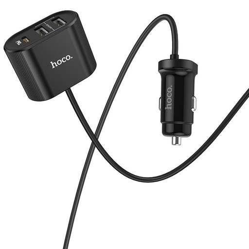 Hoco Z35 Auto- Schnellladegerät (2xUSB port, PD Schnellladen), max. 42W, QC, mit Verlängerung, schwarz