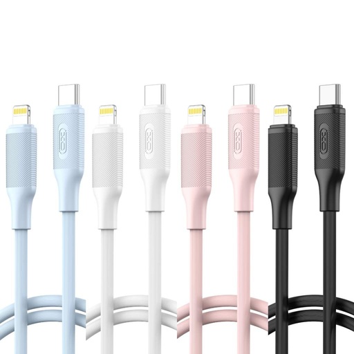 XO NB-Q265A USB-C–Lightning Datenkabel (Weiß) – Minimalist Series, 27W